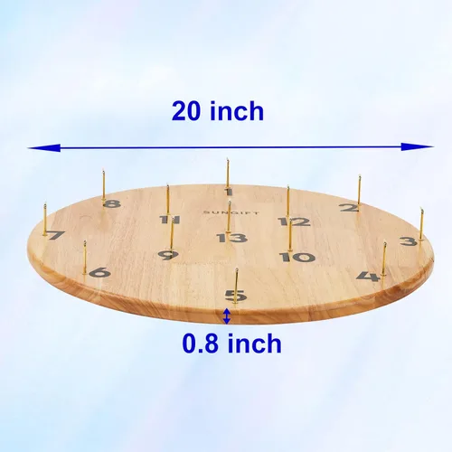 Miniatura 6 de Juego de lanzamiento de gancho y anillo SUNGIFT para adultos y niños - Juegos de lanzamiento de anillos de Hooky en el patio - Juego de pared