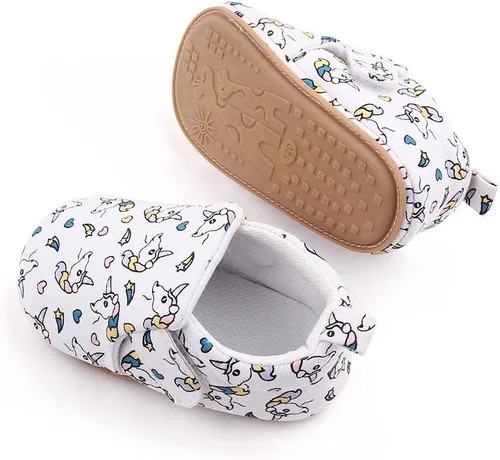 Miniatura 6 de Zapatos de bebé para niños y niñas, tenis de goma antideslizantes, suela de primer caminante, zapatillas de dibujos animados, zapatos para cuna de 0