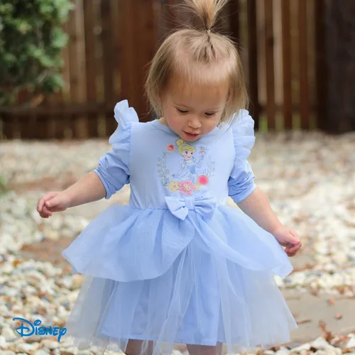 Miniatura 2 de Disney Vestido de tul de manga larga para bebé de princesa, disfraz de fiesta de cumpleaños