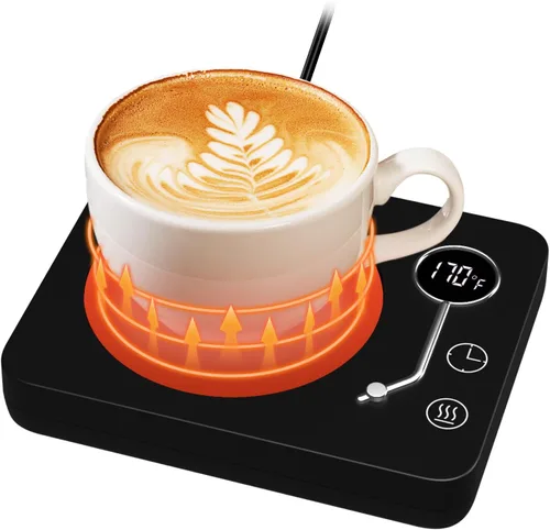Miniatura 8 de Calentador de tazas de café, calentador de tazas CEROBEAR para escritorio, 3 controles de temperatura, 130 ℉/150 ℉/170 ℉, calentador de tazas