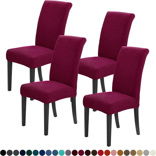 Miniatura 58 de Joccun Fundas para Sillas de Comedor Juego de 2, Fundas Elásticas para Sillas de Comedor Fundas para Sillas de Comedor Protector de Asiento, Funda