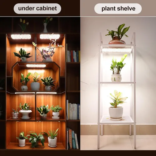 Miniatura 3 de Paquete de 3 luces de cultivo de pantalla plana para plantas de interior, inicio de semillas, verduras con temporizador de 4/8/12 horas, lámparas