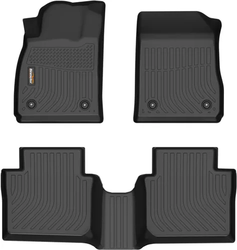 Miniatura 21 de Alfombrillas para todo tipo de clima y forro de carga para Volkswagen Atlas 2018-2025 (asiento de cubo de 6 pasajeros), juego completo de 3 filas