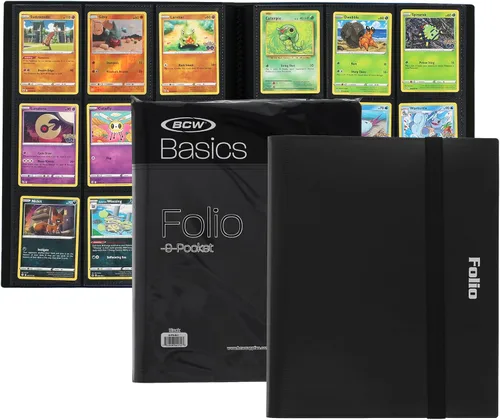 Miniatura 7 de BCW Basics Folio - Álbum de 9 bolsillos, color rojo, carpeta de carga lateral segura para archivos, solución de almacenamiento premium para tarjetas