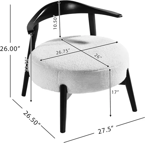 Miniatura 2 de Christopher Knight Home Ipomoea - Silla decorativa de respaldo bajo, silla de sala de estar, silla cómoda para dormitorio, silla auxiliar de madera