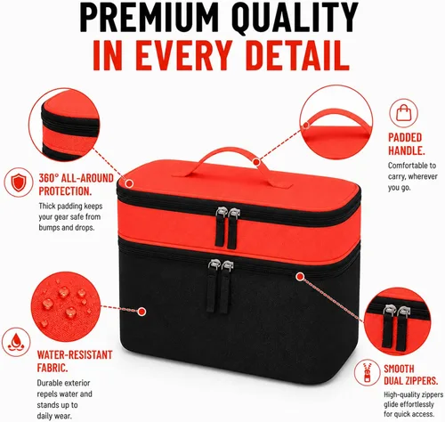 Miniatura 5 de Bevegekos Bolsa de viaje de almacenamiento para Toniebox 2, juego de iniciación, para figuras de Tonie, estación de carga y auriculares, solo funda