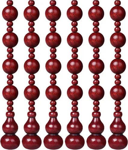 Miniatura 2 de Cortina de puerta con cuentas de madera, cortinas de clósets, cortinas de cuerda de cuentas hechas a mano, pantalla de cortina de puerta