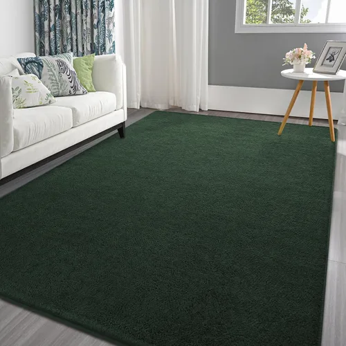 Miniatura 28 de Pettop - Alfombras para dormitorio y sala de estar, 6x9 Beige alfombras de espuma de memoria espesada para interiores, alfombra moderna estética