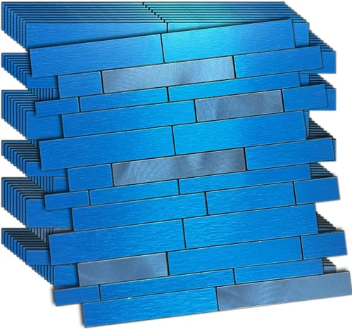 Miniatura 18 de 10 hojas de azulejos despegar y pegar para salpicadero de cocina, azulejos de mosaico autoadhesivos, para pegar en tocadores de baño, decoración