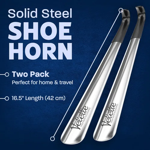 Miniatura 2 de Velette Metal Shoe Horn - Shoe Horns for Seniors, Men, Women and Kids - Shoehorn Helper for Boots and Shoes