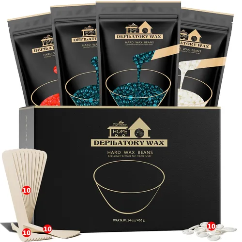 Miniatura 11 de 1 libra de granos de cera dura, kit de cera en perlas de Lifestance para depilación de cera dura para cabello fino y delgado, piel sensible, perlas