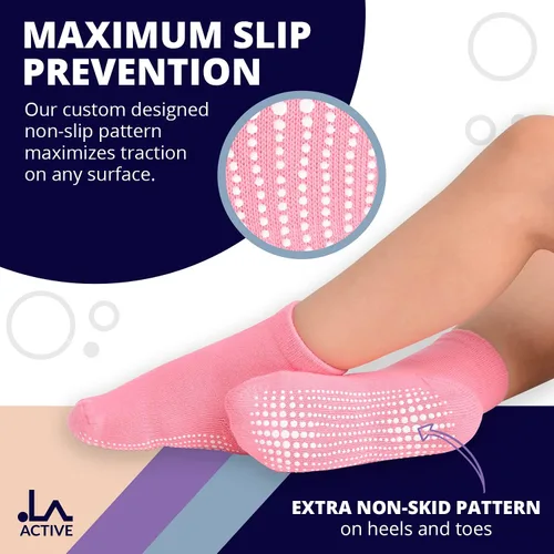 Miniatura 2 de LA ACTIVE Non Slip Grip Ankle Boys and Girls Socks for Babies Toddlers and Kids