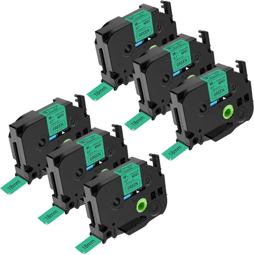 Miniatura 21 de NineLeaf Paquete de 6 cintas de etiquetas compatibles con Brother TZ TZe TZe-531 TZe531 TZ-531 TZ531 0.472 in 1/2 pulgadas, negro sobre azul