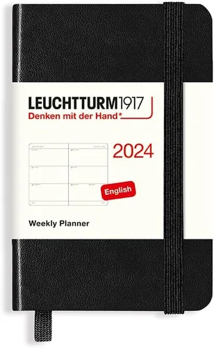 Miniatura 10 de LEUCHTTURM1917 - Agenda semanal 2024 con folleto adicional, bolsillo (A6) tapa dura, azul marino (1 de enero - 31 de diciembre de 2024)
