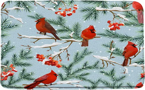 Miniatura 7 de GCTNBJL Juego de 3 alfombrillas de baño de Feliz Navidad, muñeco de nieve, copo de nieve, ramas, árbol, corazón, invierno, vacaciones, rústico