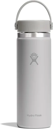 Hydro Flask - Botella de agua de acero inoxidable aislada - Boca ancha con tapa flexible, sin derrame, a prueba de fugas y rellenable en 20 oz,