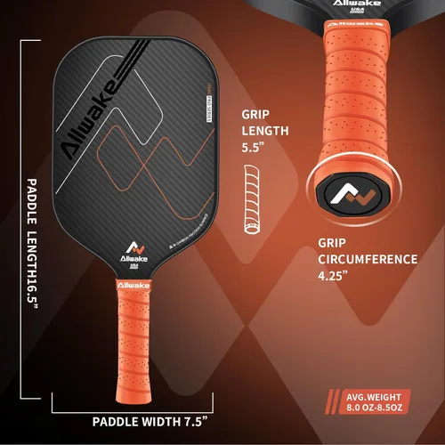 Miniatura 3 de Pickleball Paddles, USAPA Approved, 3k Friction Surface Carbon Fiber Pickleball Paddle, Durable &Lightweight Pickleball Rackets for Adults