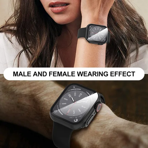 Miniatura 4 de Suoman para Apple Watch Protector de Pantalla de Vidrio Templado de 40 mm, [Aspecto Ultra] Funda Protectora Dura de PC para Todo el Contorno
