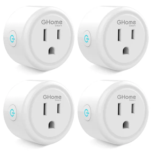 Miniatura 11 de GHome Smart Enchufe pequeño, enchufe inteligente WiFi funciona con Alexa y Google Home, toma de temporizador con control de aplicación, enchufes