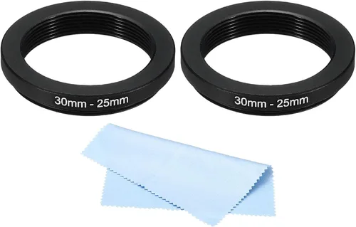 PATIKIL Anillo de metal con paño de limpieza, paquete de 2 anillos adaptadores de filtro de lente de cámara, anillo adaptador de filtro de aluminio