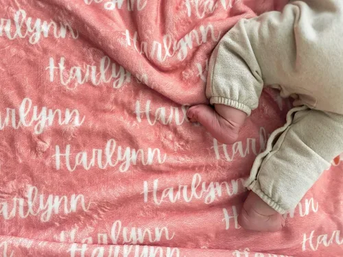 Miniatura 7 de Manta de bebé personalizada con nombre para niños, manta personalizada con monograma para niños, manta de bebé suave y acogedora, regalo Familia