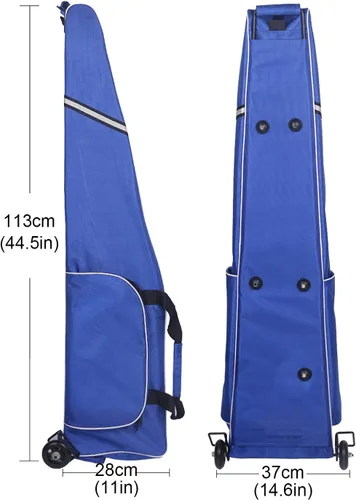 Miniatura 2 de Bolsa de espada de esgrima, bolsa de rodillo de esgrima, bolsa de rueda con barra de tiro para espada, sable y lámina, bolsa de esgrima portátil