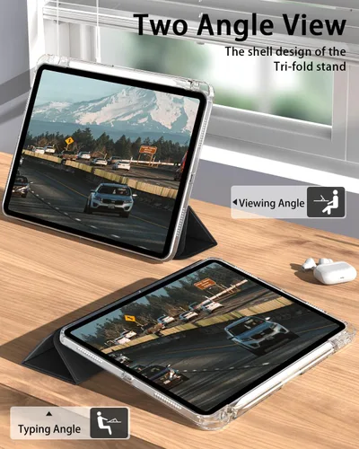 Miniatura 5 de Compatible con iPad (A16) de 11ª generación de 11 pulgadas 2025, funda para iPad de 10.9 pulgadas 2022, parte trasera transparente y cubierta