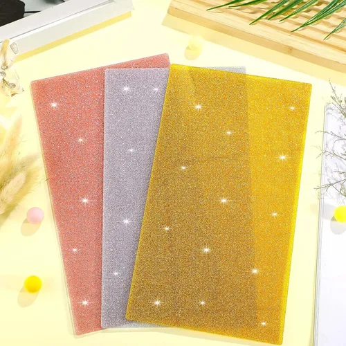 Miniatura 6 de Amyhill 3 hojas acrílicas con purpurina de 1/10 pulgadas de grosor para corte láser, hojas de acrílico fundido de 0.098 pulgadas para manualidades