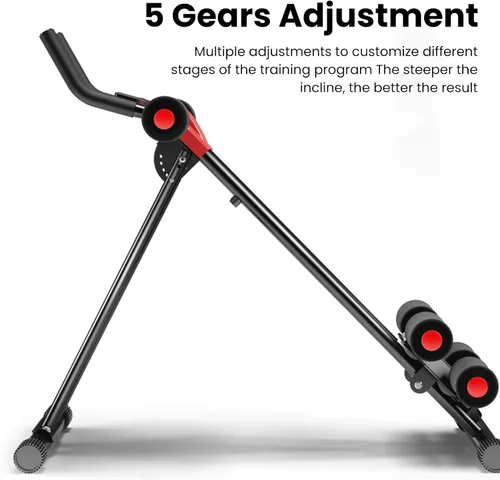 Miniatura 3 de Equipo de entrenamiento abdominal, entrenador de abdominales ajustable en altura, equipo de ejercicio abdominal para gimnasio en casa