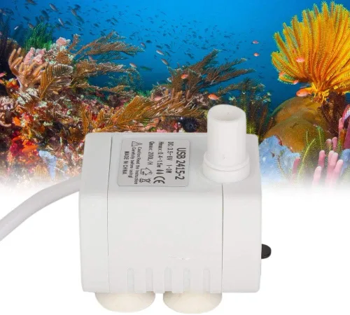 Miniatura 5 de Mini bomba USB sumergible ultra silenciosa fuente para acuario, peces, estanque, dispensador de agua para mascotas, hidroponía