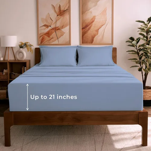 Miniatura 18 de Mellanni Juego de Sábanas Split King - Colección Icónica de 7 Piezas para Ropa de Cama, (Incluye 4 Fundas de Almohada), Bolsillo Profundo de 16 1394