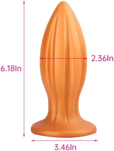Miniatura 2 de Tapón anal de silicona líquida Ultral Soft Big Butt Plug dilatador de ano Masaje de próstata para experiencia avanzada Hombres Mujeres (S)
