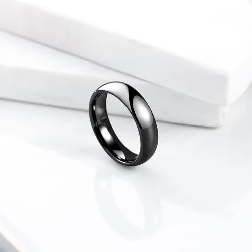 Miniatura 122 de King Will Alianza de boda de carburo de tungsteno para hombres y mujeres, anillos de promesa para parejas abovedados de alto pulido