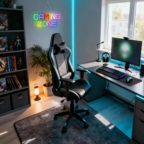 Miniatura 3 de Señal de neón LED de zona de juego Horseneon, letreros de neón de juegos para decoración de pared, luces de neón de juegos con USB para sala de Zona
