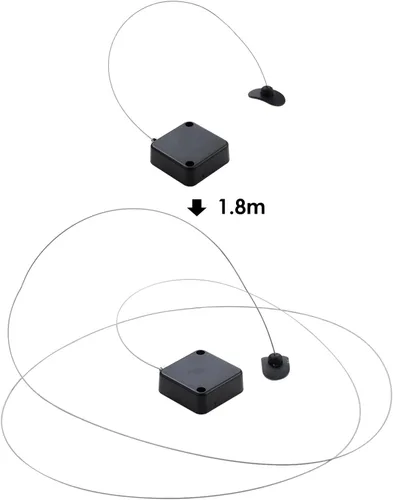 Miniatura 2 de Cable de Bloqueo Remoto de 1.8M/5.9Ft - 1 Pieza, Cable Retráctil de Control Remoto con Correa, Correa Remota, Bloqueo de Seguridad de Control Remoto