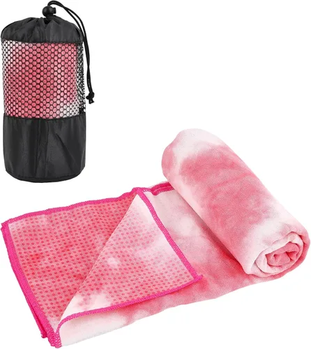 Miniatura 23 de Toallas de yoga, toalla antideslizante para esterilla de yoga caliente con puntos de agarre, manta de yoga de microfibra suave súper absorbente