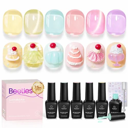 Miniatura 24 de Beetles - Lámpara de uñas LED UV, luz de uñas blanca caramelo con 3 temporizadores de 30/60/90 segundos y pantalla de cuenta regresiva para esmalte