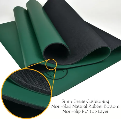 Miniatura 6 de Tatago Esterilla de yoga caliente antideslizante de goma natural de grado profesional, tapete de Pliates, tapete de estiramiento o esterillas