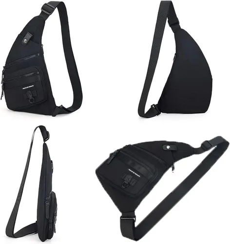 Miniatura 3 de Qidelong Bolso bandolera antirrobo cruzado en el pecho, mochila de hombro para mujeres y hombres, bolsa de bolsillo personal ligera para senderismo