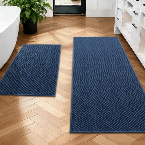 Miniatura 42 de YIHOUSE Beige Bathroom Rugs 17"x24", Quick Dry Non Slip Bath Rug, Absorbent Machine Washable Thin Bath Mat for Restroom Floor Tub Laundry Room Home