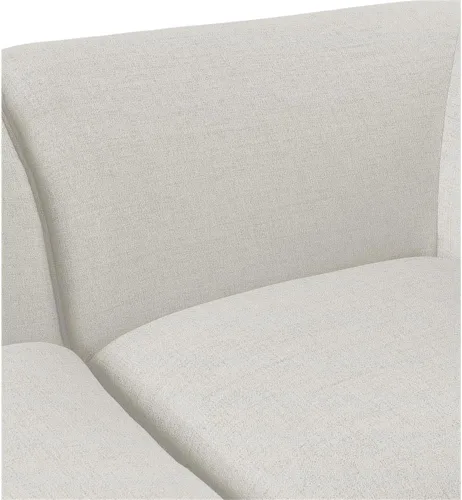 Miniatura 8 de Meridian Furniture 683Cream-S99 Colección Miramar Modern Sofá modular tapizado con textura de lino contemporáneo, crema, 99 pulgadas de ancho x 38