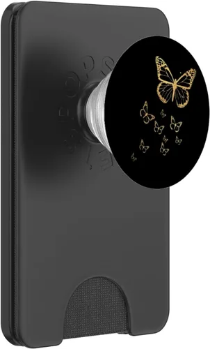 Miniatura 7 de PopSockets de mariposa dorada y negra con diseño de mariposas y simples y minimalistas