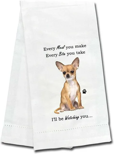 Toallas de cocina Tan Chihuahua - Suaves, altamente absorbentes - Regalos de Chihuahua Tan - Toallas de platos y té - Reutilizables, de secado