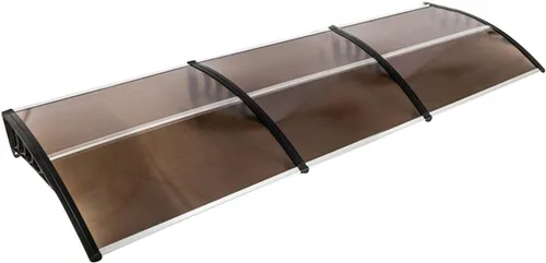 Miniatura 19 de Toldo para puerta de patio, cubierta de policarbonato para puerta delantera al aire libre, protección UV, lluvia, nieve, luz solar, hoja hueca
