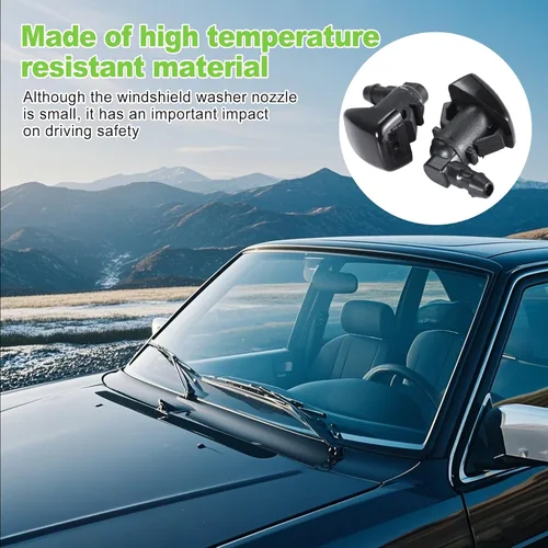 Miniatura 5 de Kit de 2 boquillas para limpiaparabrisas – Repuesto universal de rociador de parabrisas delantero para Jeep Grand Cherokee (2005-2023), Chevy Malibu