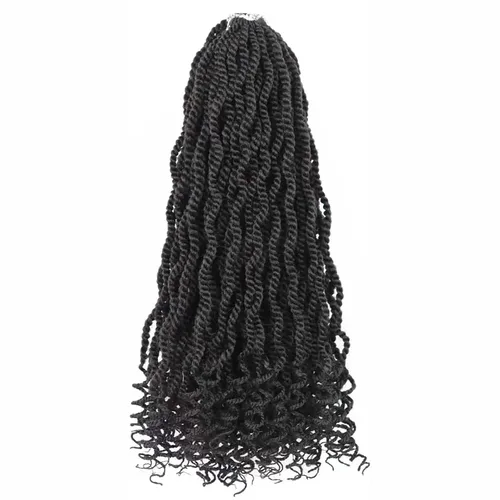 Miniatura 12 de Cabello rubio de ganchillo para mujeres negras, trenzas senegalesas onduladas de ganchillo de 12 pulgadas, trenzas kinky de ganchillo cortas 27613