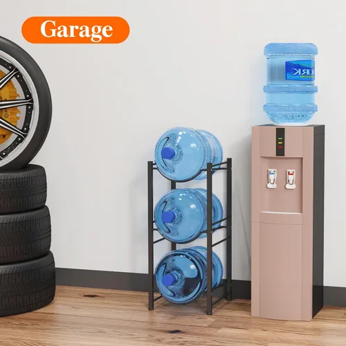 Miniatura 9 de Lifewit Soporte para jarra de agua de 5 galones, soporte para botella de agua de 3 niveles, dispensador de agua resistente con 3 ranuras para jarras