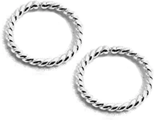 Miniatura 8 de Piercing de aro de plata de ley calibre 20 hecho a mano para el tabique de las cejas, cartílago, nariz, tragus