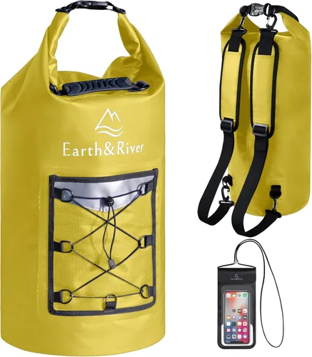Miniatura 27 de EARTH&RIVER Mochila seca impermeable de alta calidad, extra gruesa, protección para todas las actividades acuáticas y campamentos, bolsa seca ligera