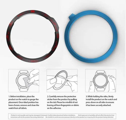 Miniatura 6 de REYDA Bisel de reloj compatible con Garmin Fenix 6/6 Pro Bisel Ring, acero inoxidable bisel Loop cubierta adhesiva resistente a los arañazos, bisel